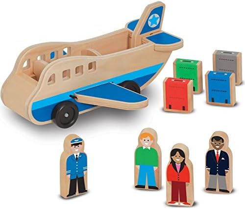 Melissa & Doug Wooden Airplane Classic Toy + Free Scratch Art Mini-Pad Bundle [93941] | Amazon (US)