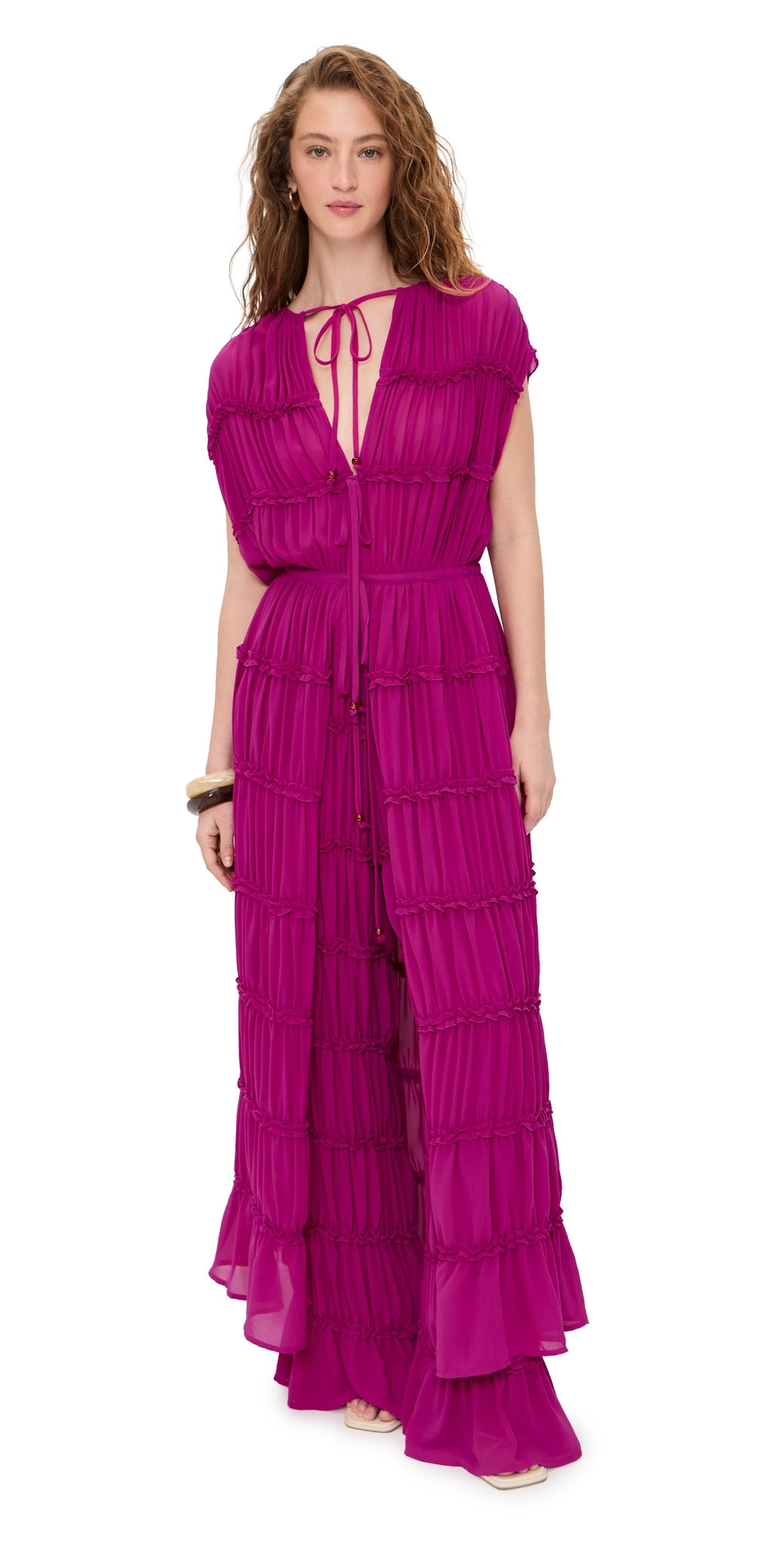 Andrea Iyamah Sina Tunic Magenta S | Shopbop