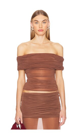 Bella Top in Brown | Revolve Clothing (Global)