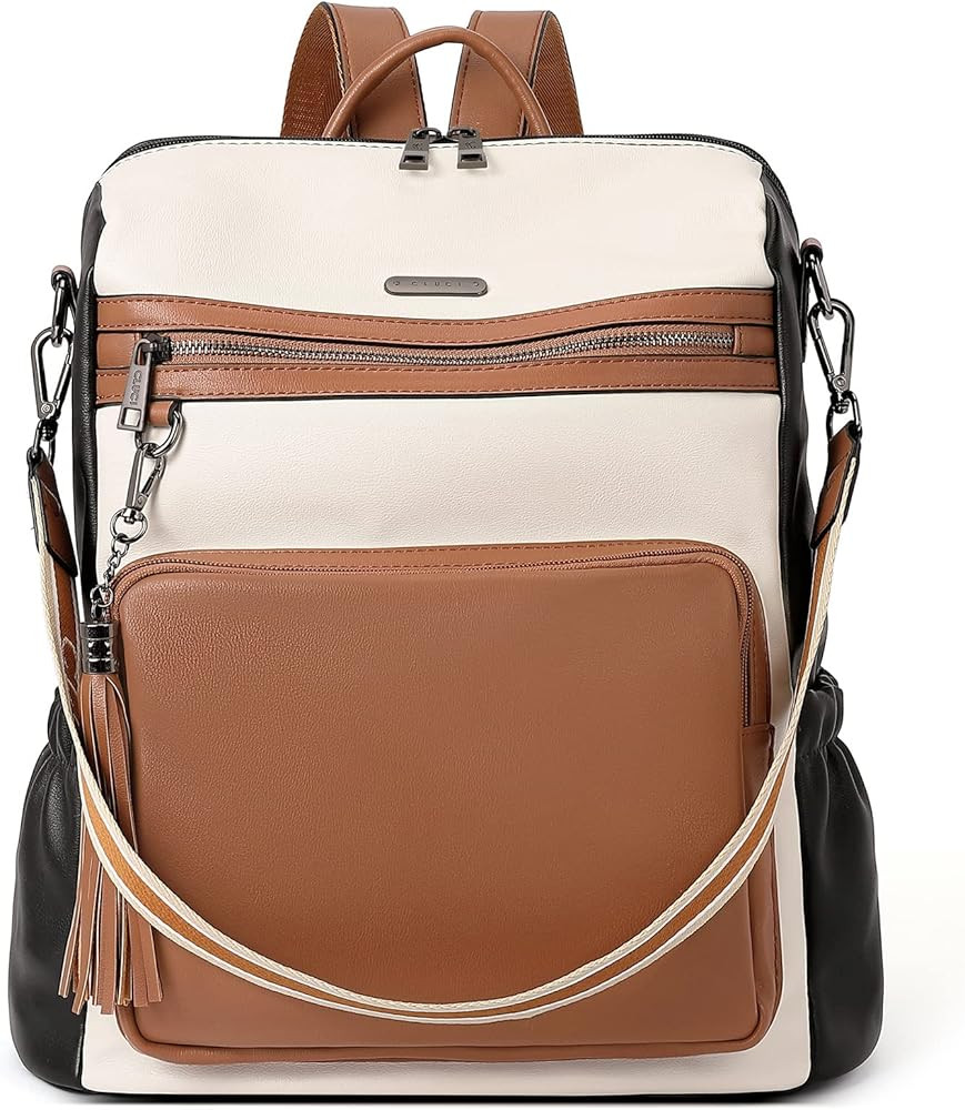 CLUCI Backpack Purse for Women Large Womens Backpack Leather Travel Backpack Fashion Backpack Pur... | Amazon (US)