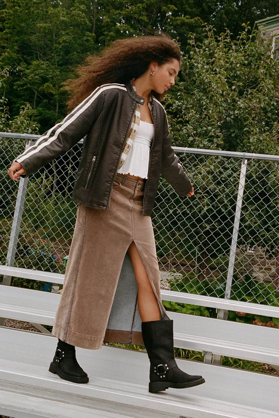 BDG Mandi Flocked Maxi Skirt | Urban Outfitters (US and RoW)