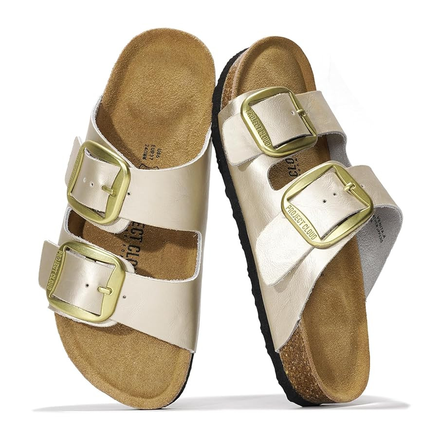 Project Cloud Genuine Leather Flat Sandals for Women 2025 Comfortable Beach Essentials Womens San... | Amazon (US)