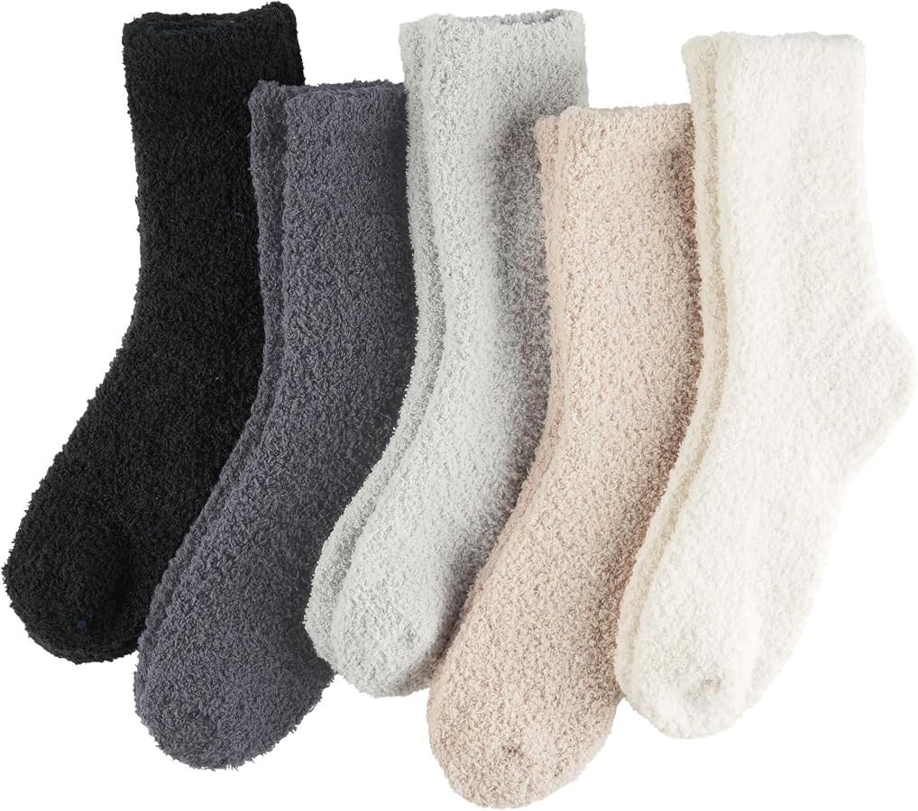 floconssy Fuzzy Socks for Women Gifts, Fluffy Cozy Plush Soft Slipper Socks for Fall Winter Chris... | Amazon (CA)