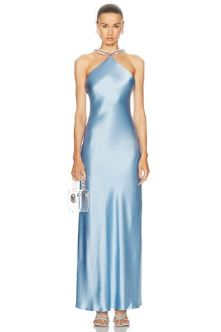 Staud Cadence Dress in Baby Blue | FWRD 