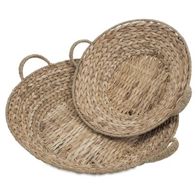 Banana Leaf 2 Piece Round Accent Tray Set Bay Isle Home | Wayfair North America