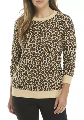 Women's Long Sleeve Bow Back Printed Sweatshirt | Belk