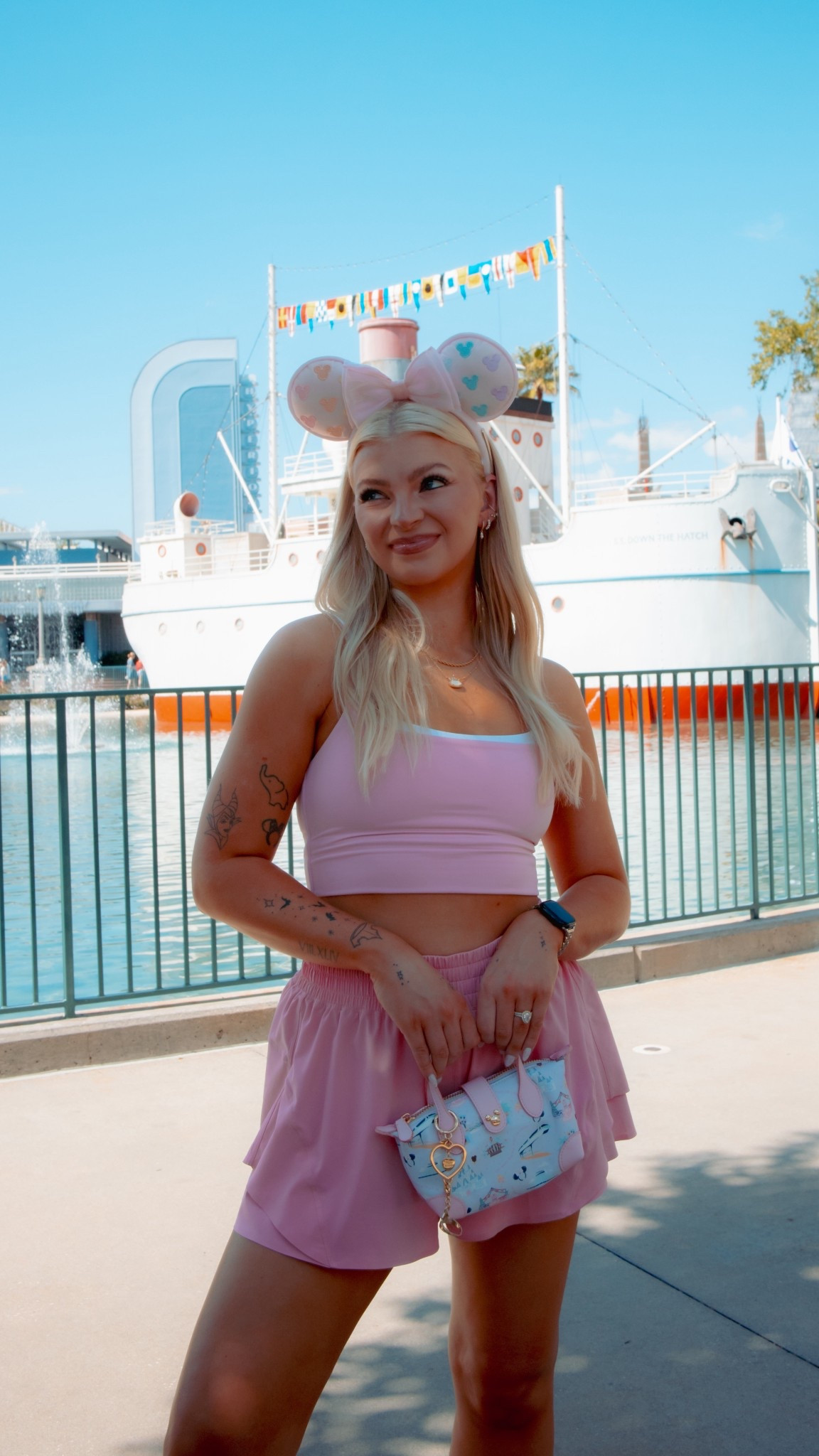 Pink Disney world outfit idea 

Tank - size small 
Shorts - size medium 

#LTKdayinmylife #LTKootd #LTKActive