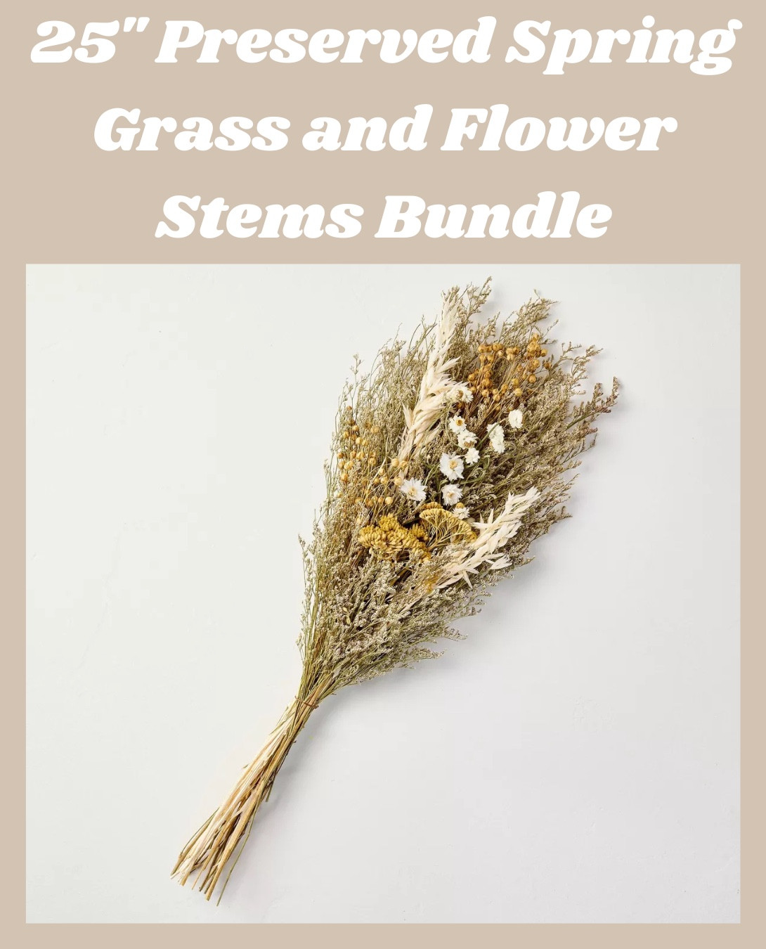 This preserved spring grass and flower bundle from Hearth & Hand with Magnolia is a beautiful way to bring a natural touch into your home! 🌾🌸 The mix of soft textures and muted tones makes it perfect for effortless, year-round decor.

#LTKSeasonal #LTKHome #LTKFindsUnder50