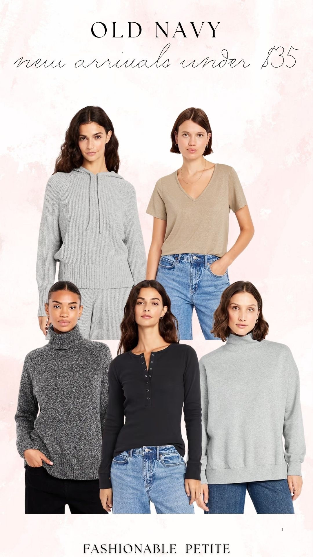 Old Navy new arrivals for women under $35!

Fall outfit, fall tops, sweaters, pull overs, fall style 

#LTKFindsUnder50 #LTKSaleAlert #LTKPetite