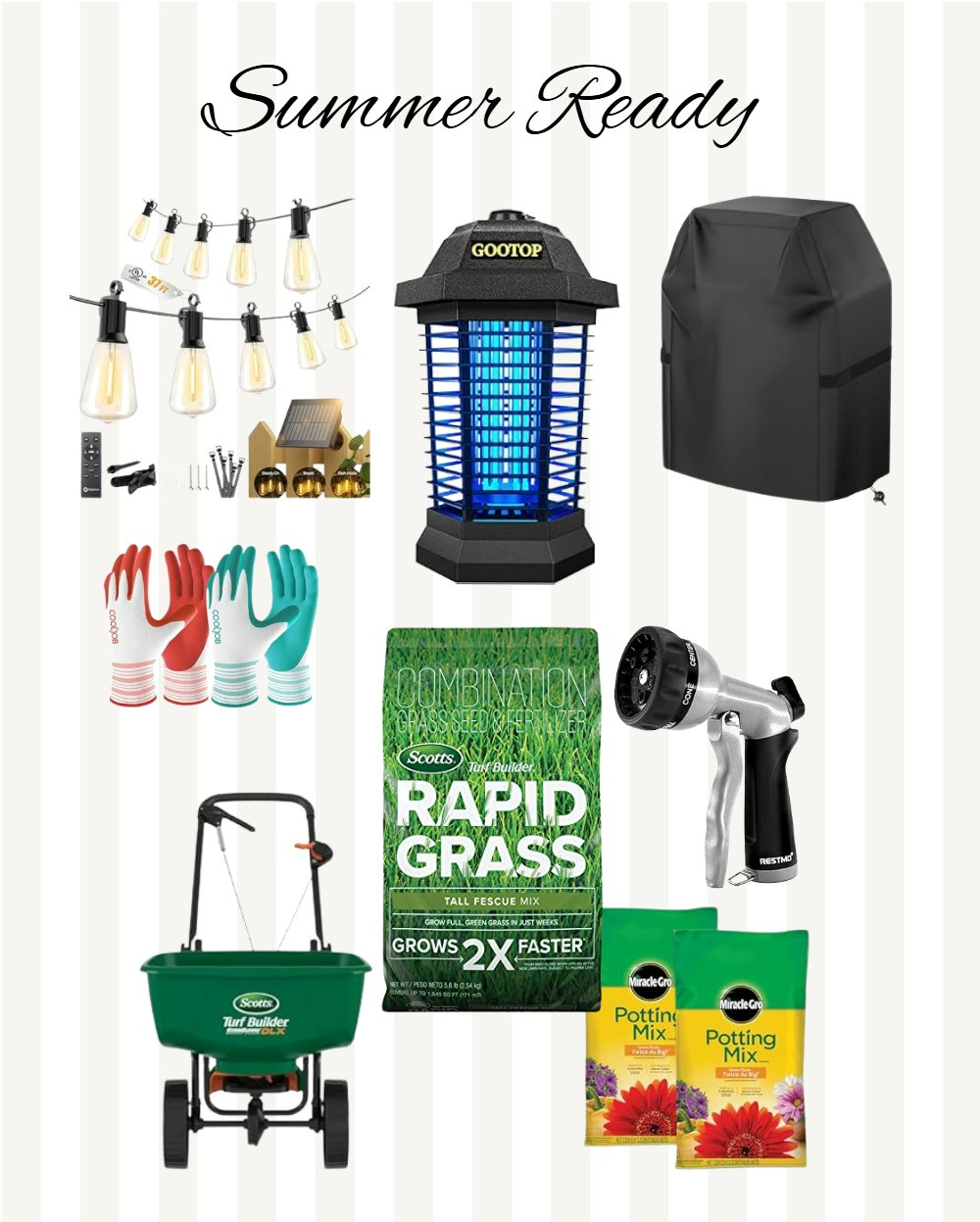 Summer is officially in full swing 🌿✨

Refreshing the outdoors starts with the essentials: soft ambient lighting, lush green grass, fresh blooms, and the little upgrades that make your space actually enjoyable. From pest control to watering tools and everything in between, this mood board is all about creating a backyard that feels effortless, functional, and beautiful. 

 #LTKSeasonal #LTKHome