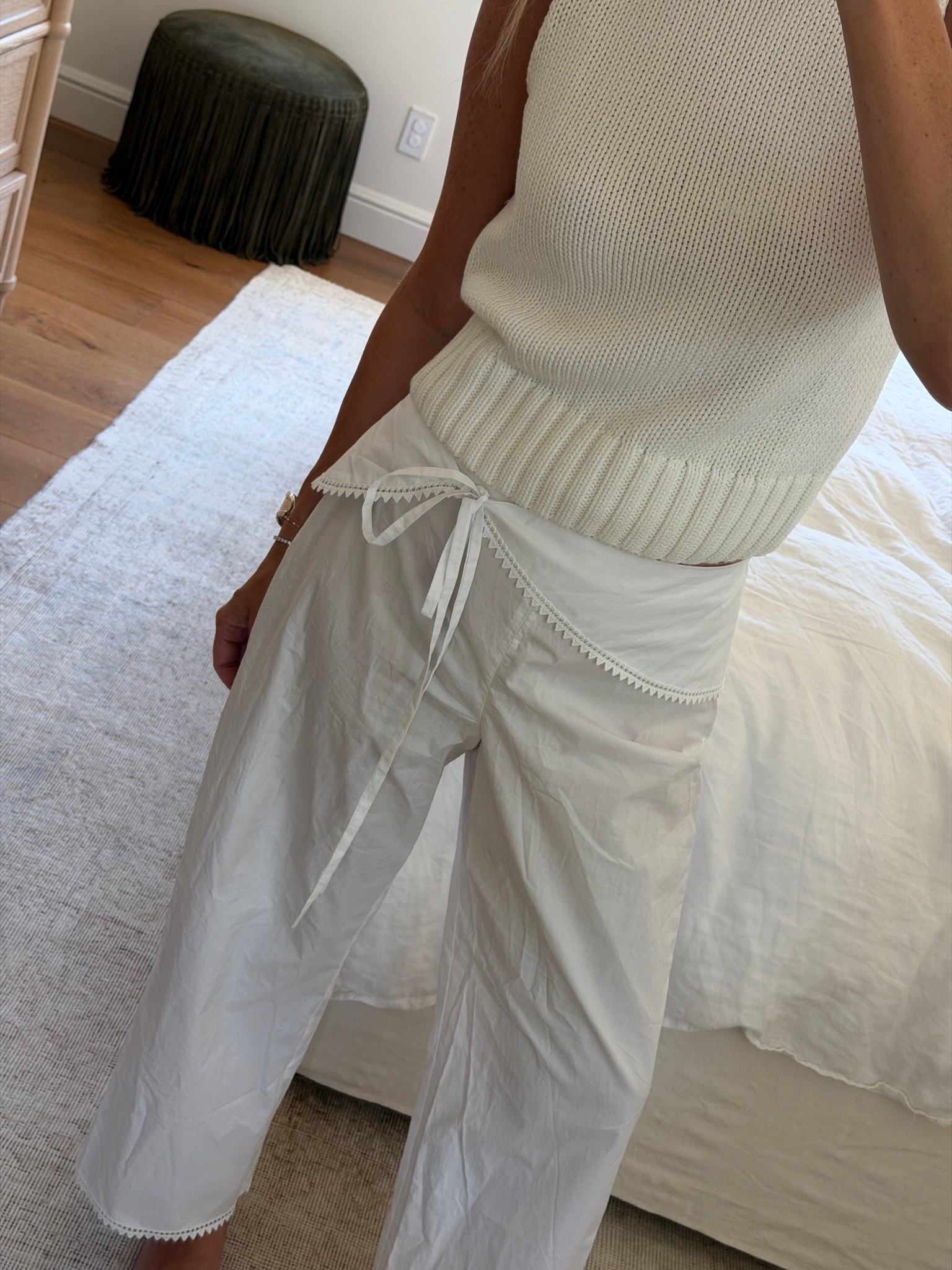 These cotton pants with the wrap detail! @Revolve #ad