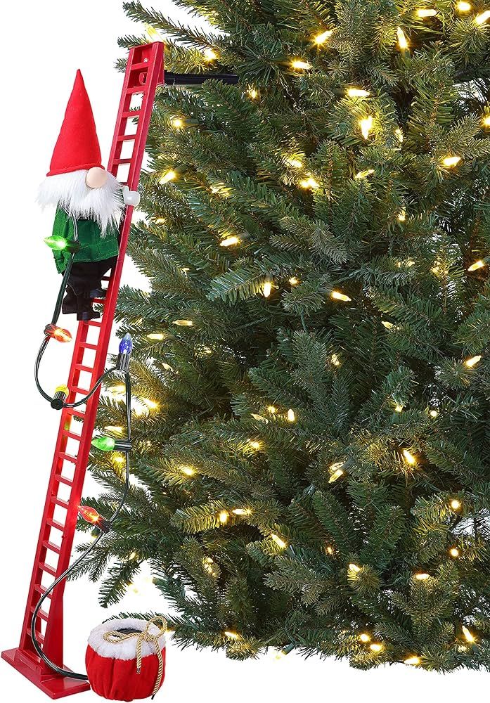 Mr. Christmas Super Climber Musical Animated Indoor Christmas Decoration, 42 Inch, Plush Gnome | Amazon (US)