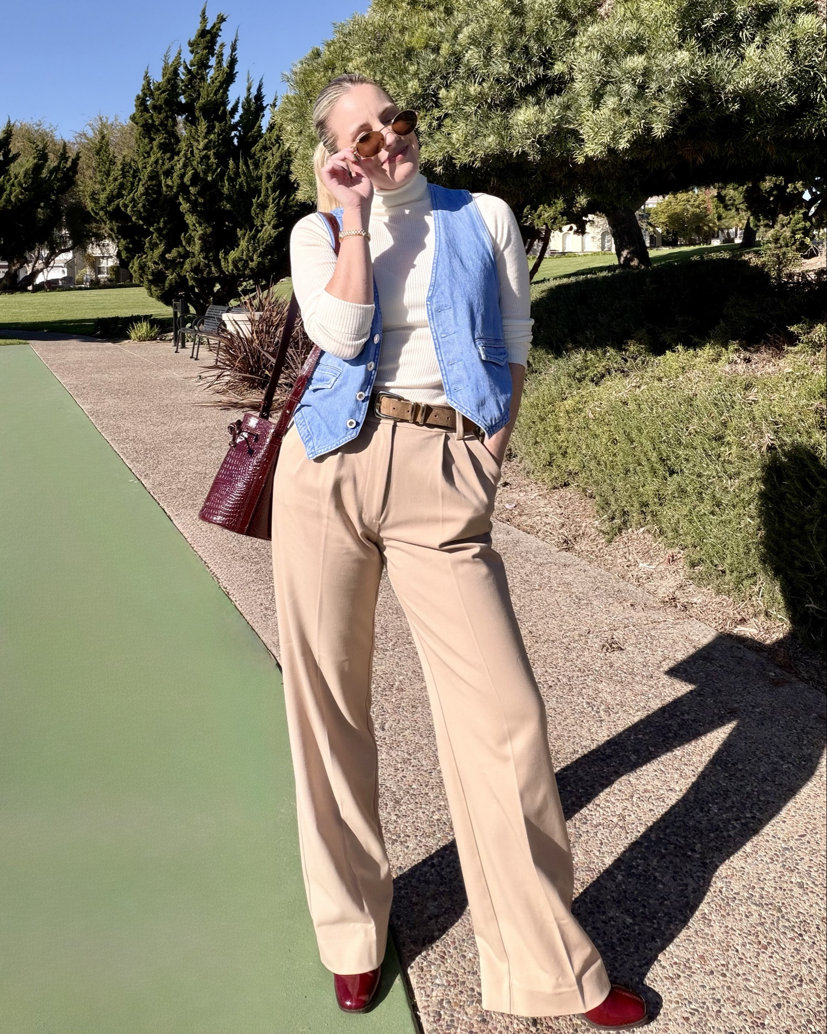 Winter Work Casual | Elevated Basics & Capsule Classics

Quiet luxury inspired work casual 🌿
Styling my capsule basics — tailored trousers, ribbed turtleneck, and a denim vest moment for winter chic.
Neutral tones + a pop of burgundy for that understated CEO energy.

Pieces I’m wearing + similar styles linked below 👇✨

quiet luxury
capsule wardrobe
elevated basics
winter outfit
neutral capsule
work outfit inspo
business casual chic
smart casual style
turtleneck outfit
denim vest outfit
beige trousers
wide leg trousers
minimalist winter outfits
Sezane bag
Sezane boots
favorite daughter trousers
fall winter wardrobe
petite fashion
neutral style
everyday chic
classic wardrobe staples


#LTKootd #LTKWorkwear #LTKSeasonal