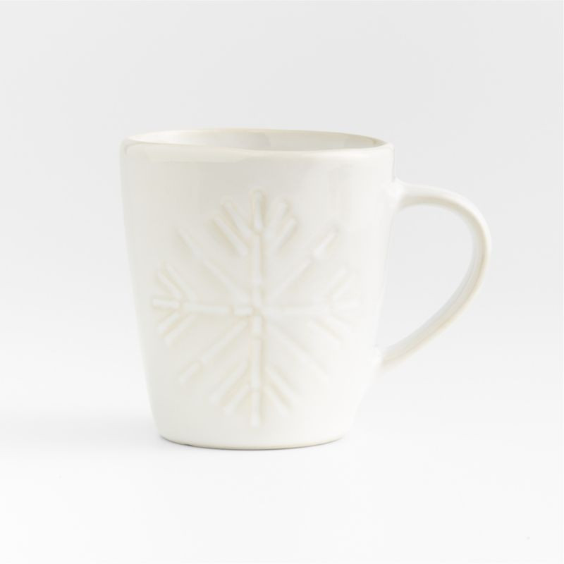 Dover Holiday Christmas Snowflake Mug | Crate & Barrel | Crate & Barrel