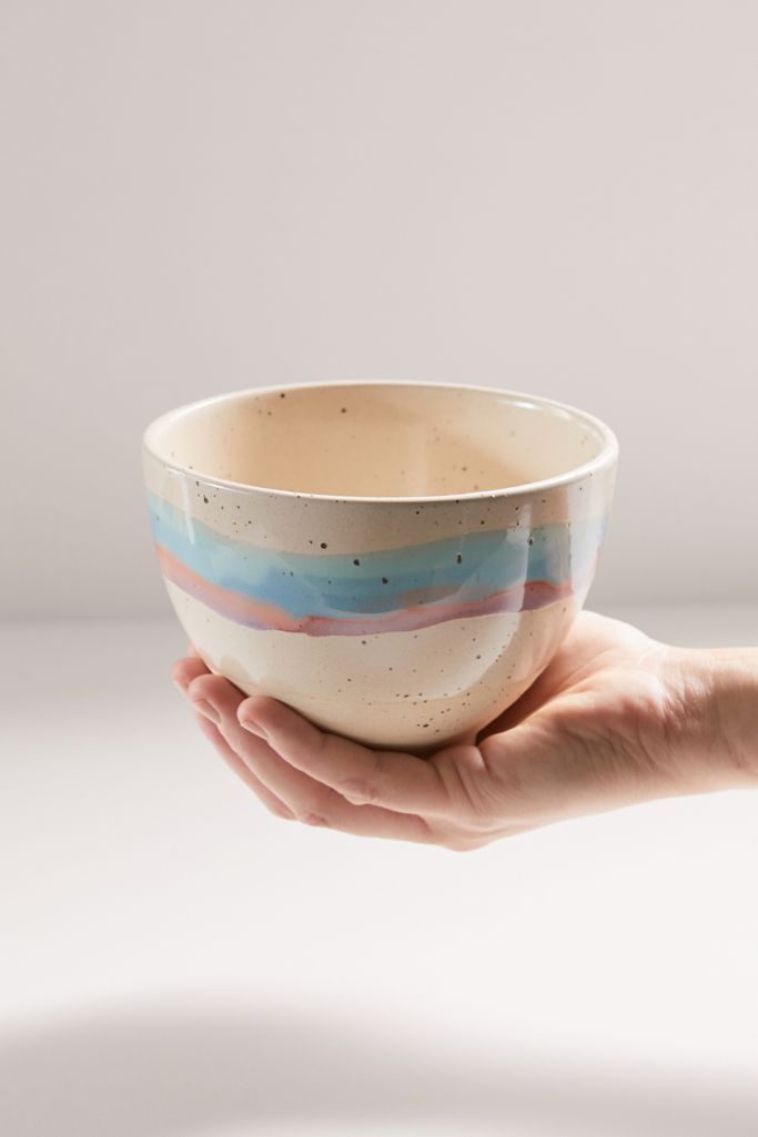 Soft Stripe Ceramic Bowl | Urban Outfitters (US and RoW)