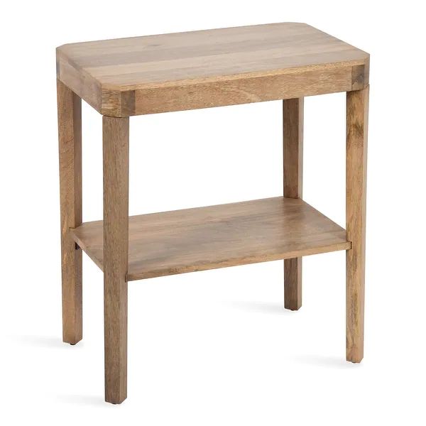 Kate and Laurel Talcott Wood Side Table - 22x14x26 - Natural | Bed Bath & Beyond