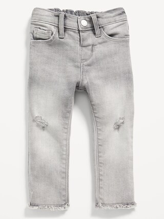 High-Waisted Rockstar 360° Stretch Frayed-Hem Jeggings for Toddler Girls | Old Navy (US)