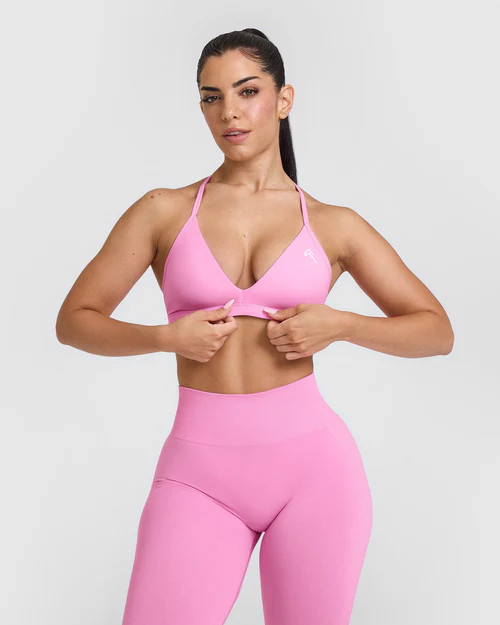 Unified Ultra Micro V Neck Bralette | Power Pink | Oner Active (UK / US)