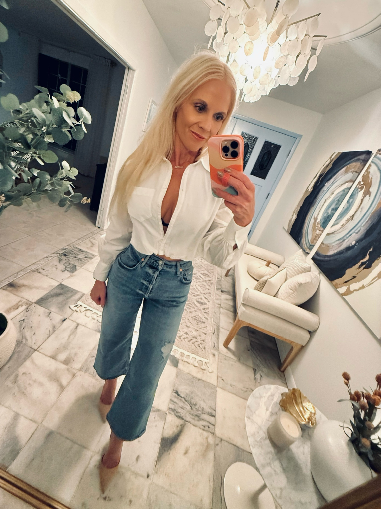 Date night 💙🤍
Jeans - 24
Top - XS

#LTKStyleTip #LTKOver40 #LTKxVICI