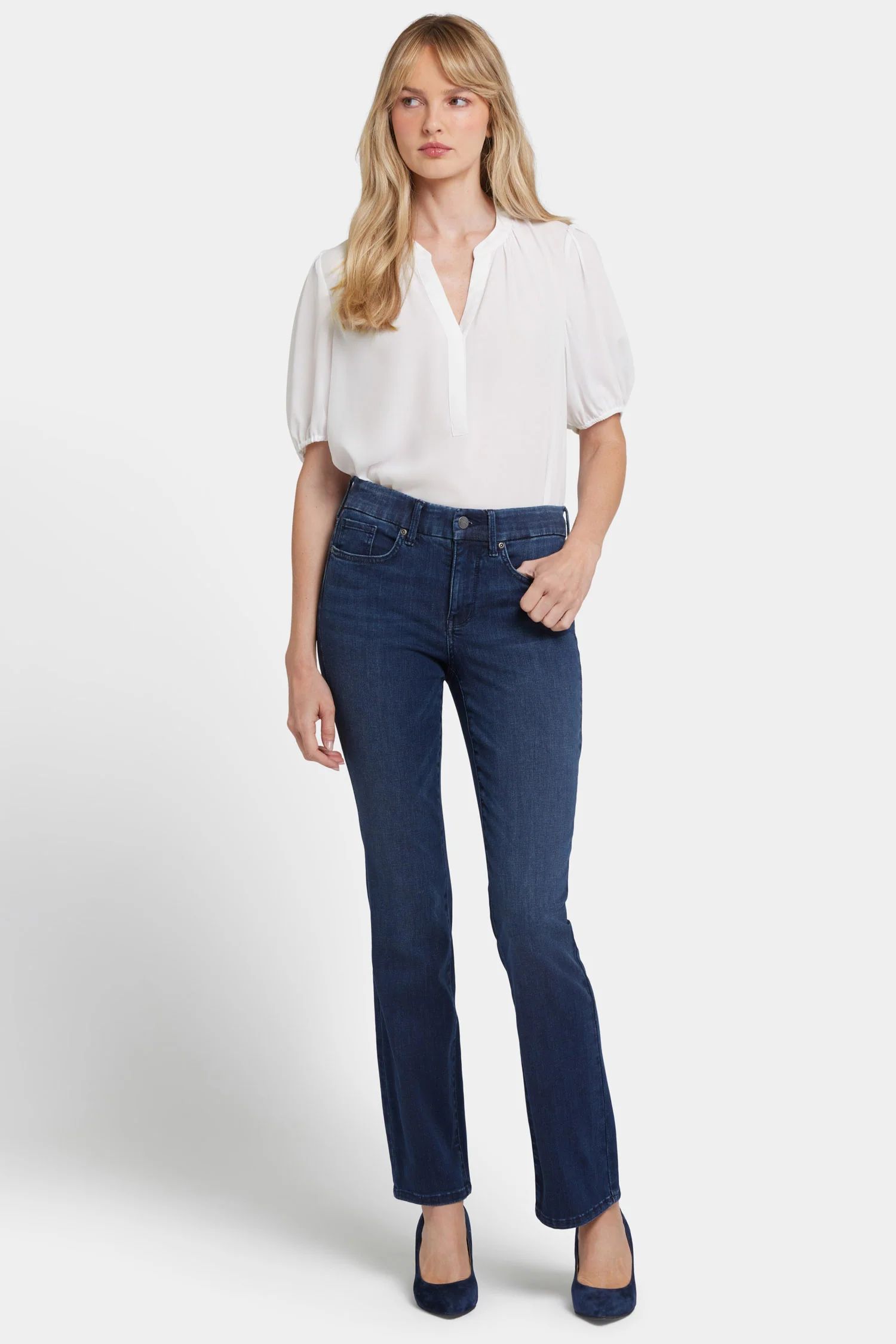 Waist-Match™ Marilyn Straight Jeans In Petite - Basin | NYDJ