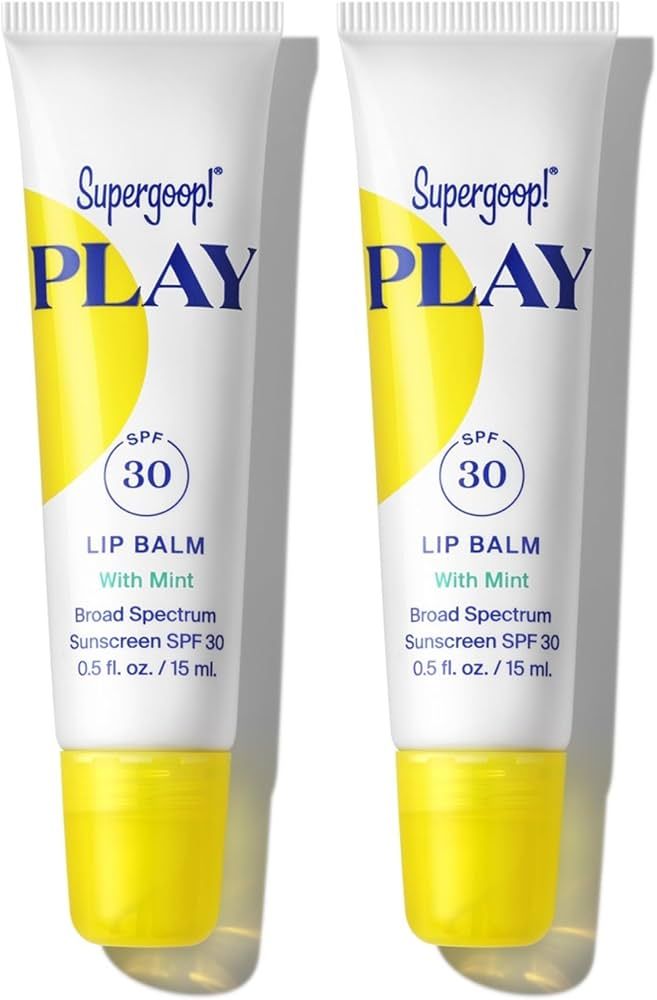 Supergoop! PLAY Lip Balm SPF 30 with Mint - 0.5 fl oz, Pack of 2 - Broad Spectrum SPF Lip Balm wi... | Amazon (US)