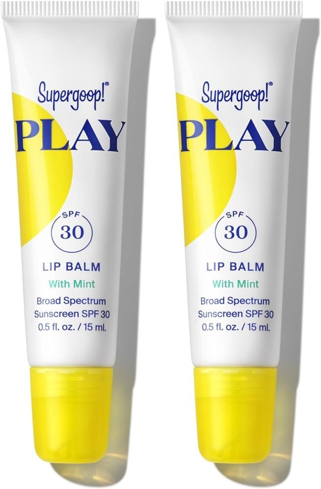 Supergoop! PLAY Lip Balm SPF 30 with Mint - 0.5 fl oz, Pack of 2 - Broad Spectrum SPF Lip Balm wi... | Amazon (US)