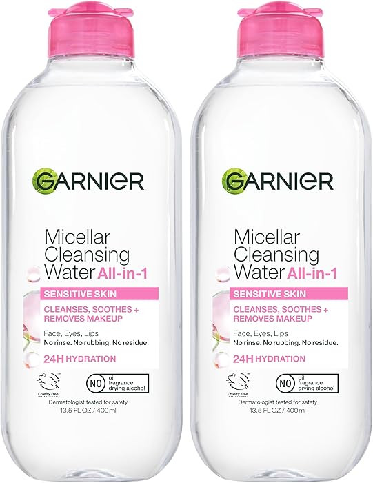 Garnier Micellar Water, Hydrating Facial Cleanser & Makeup Remover, Suitable for Sensitive Skin, ... | Amazon (US)