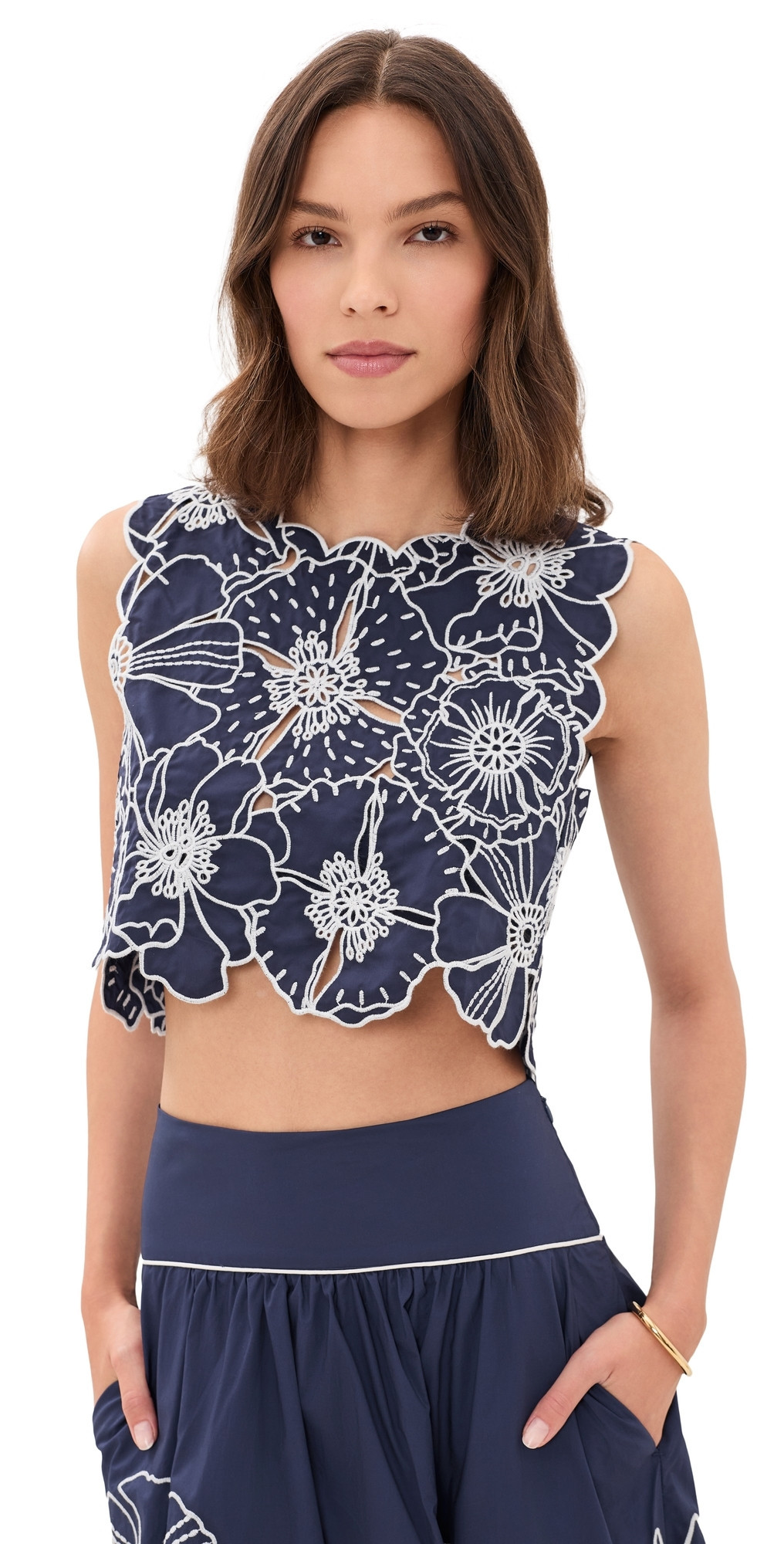 FARM Rio Blue Richelieu Top Blue XXS | Shopbop