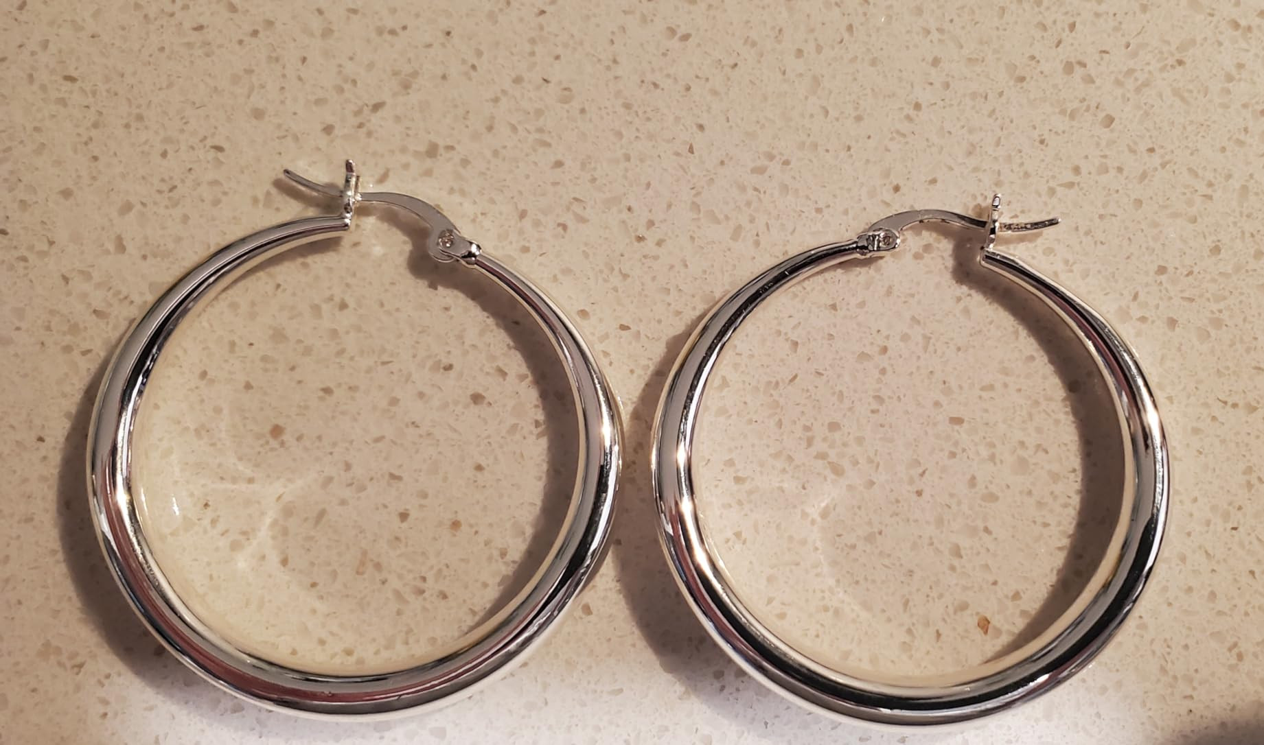 PABBEU S925 Sterling Silver Hoop Earrings Large Silver Hoop Earrings for Women Hypoallergenic Lig... | Amazon (US)