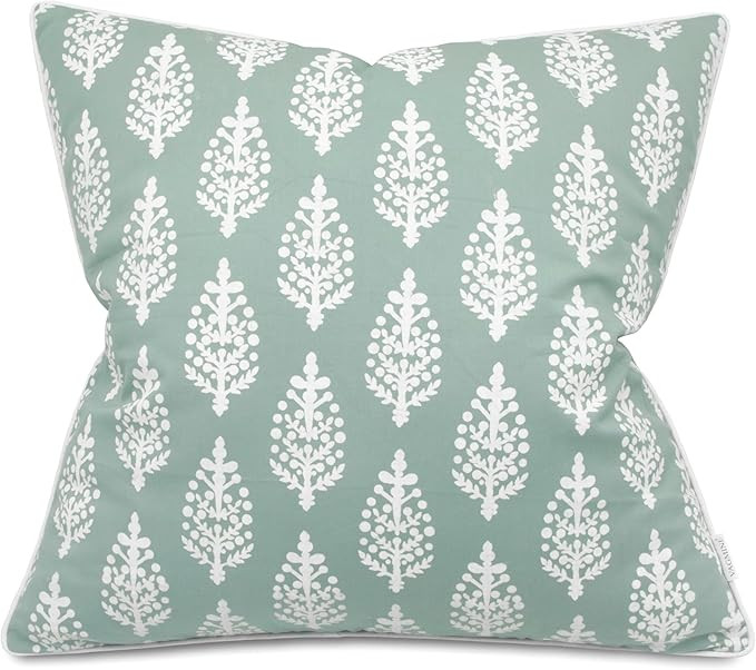 VAGMINE Block Printed Decorative Square Accent Throw Pillow Cover - Sofa, Chair, Couch, Living Ro... | Amazon (US)