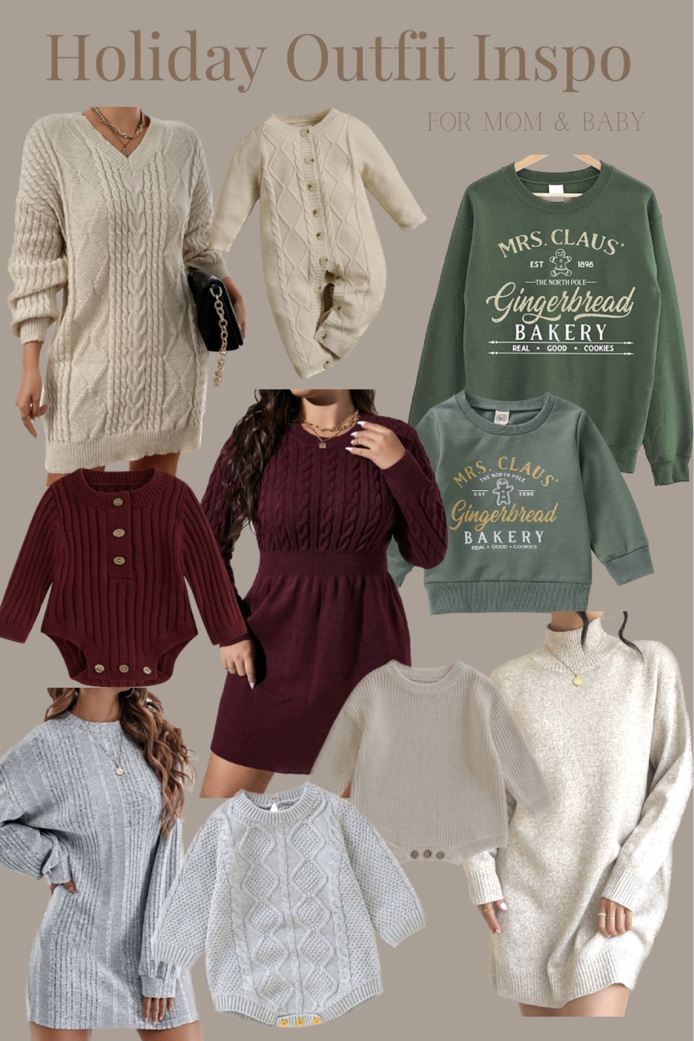 Holiday outfits 2022, matching mom and baby, matching outfits, matching Christmas outfits, Christmas outfit ideas, holiday outfit Inspo, holiday sweater dress, sweater dress, holiday sweaters, baby holiday outfit, baby clothes, baby boy clothes, toddler boy clothes, toddler holiday outfit, baby Christmas outfit, baby’s first Christmas outfit, 2022 holiday Inspo 

#LTKHoliday #LTKSeasonal #LTKbaby