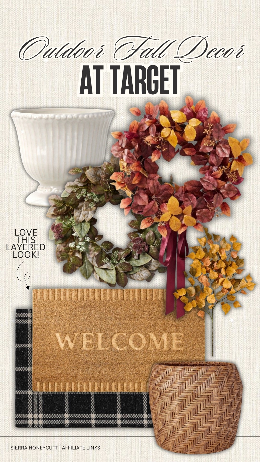 Target porch decor for a cozy fall refresh ✨ 

Seasonal outdoor decorations decor wreaths mat rug layered plaid faux florals flowers planters

#LTKHome #LTKSeasonal #LTKdayinmylife