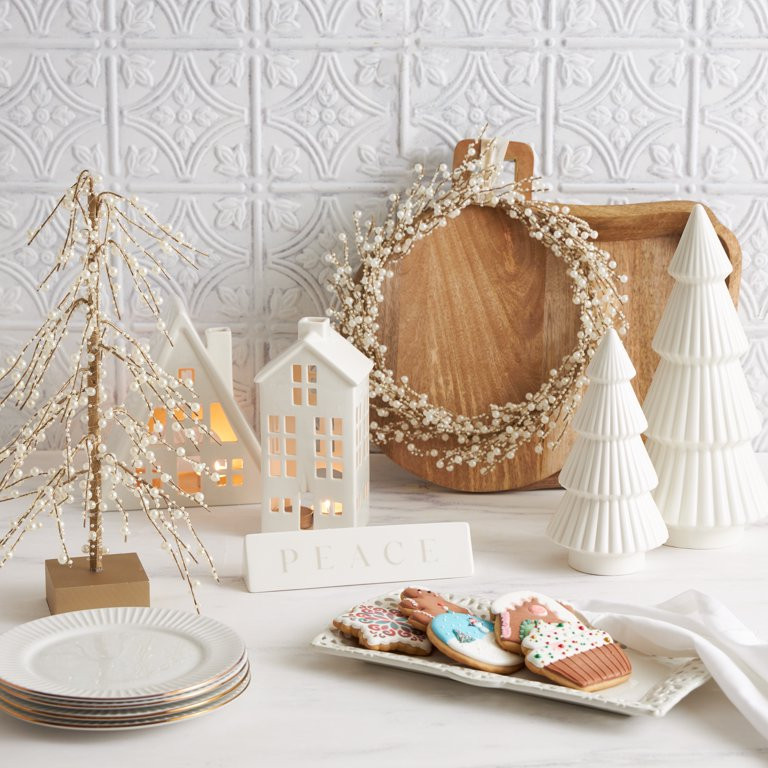 My Texas House Large White Ceramic Tree Decoration, 12.6" - Walmart.com | Walmart (US)