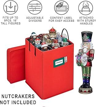Christmas Nutcracker and Figurine Collectible Storage Box - Stores Up to 9-16-inch Tall Nutcracke... | Amazon (US)