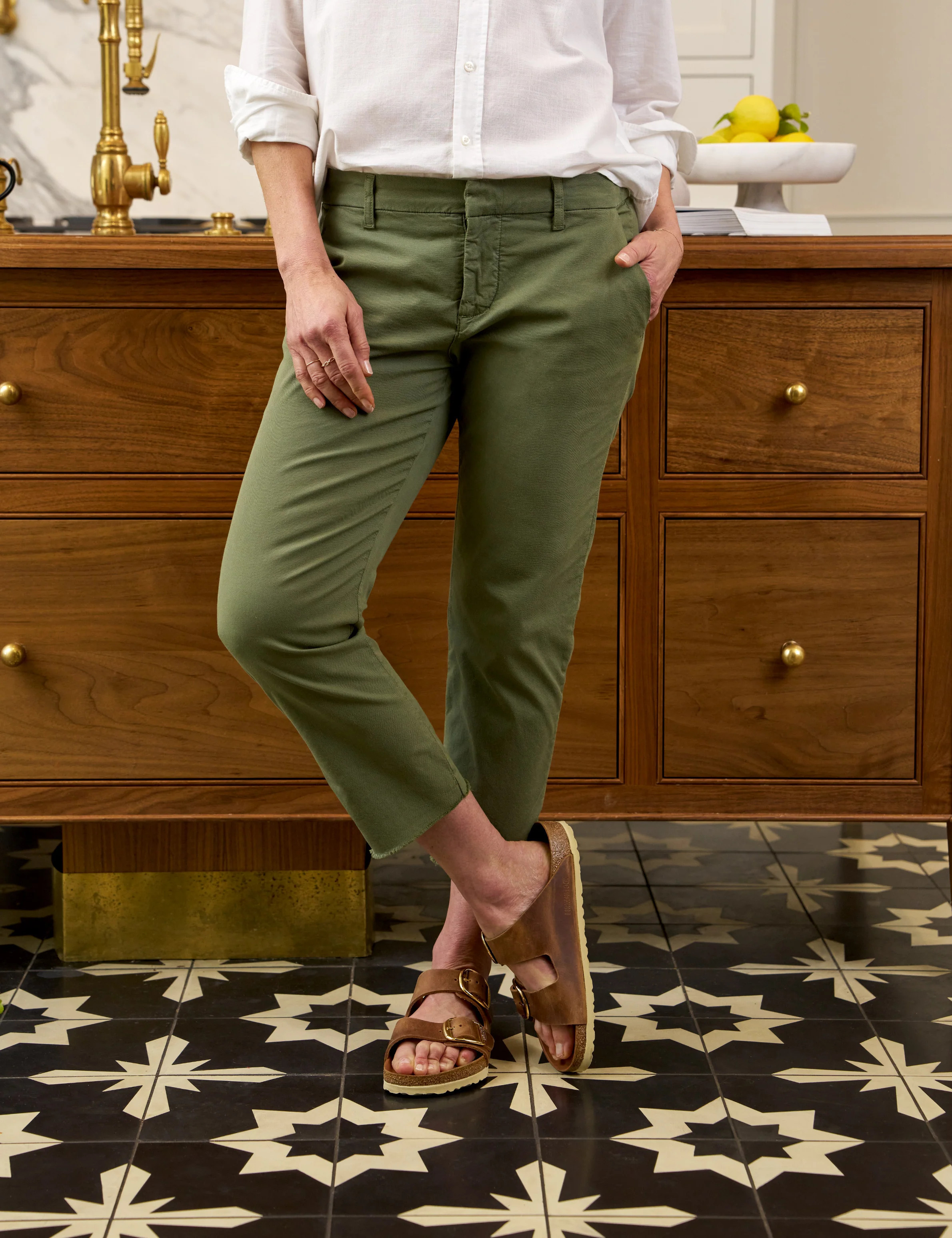 WICKLOW Army, Italian Performance Twill | Frank & Eileen | Frank & Eileen