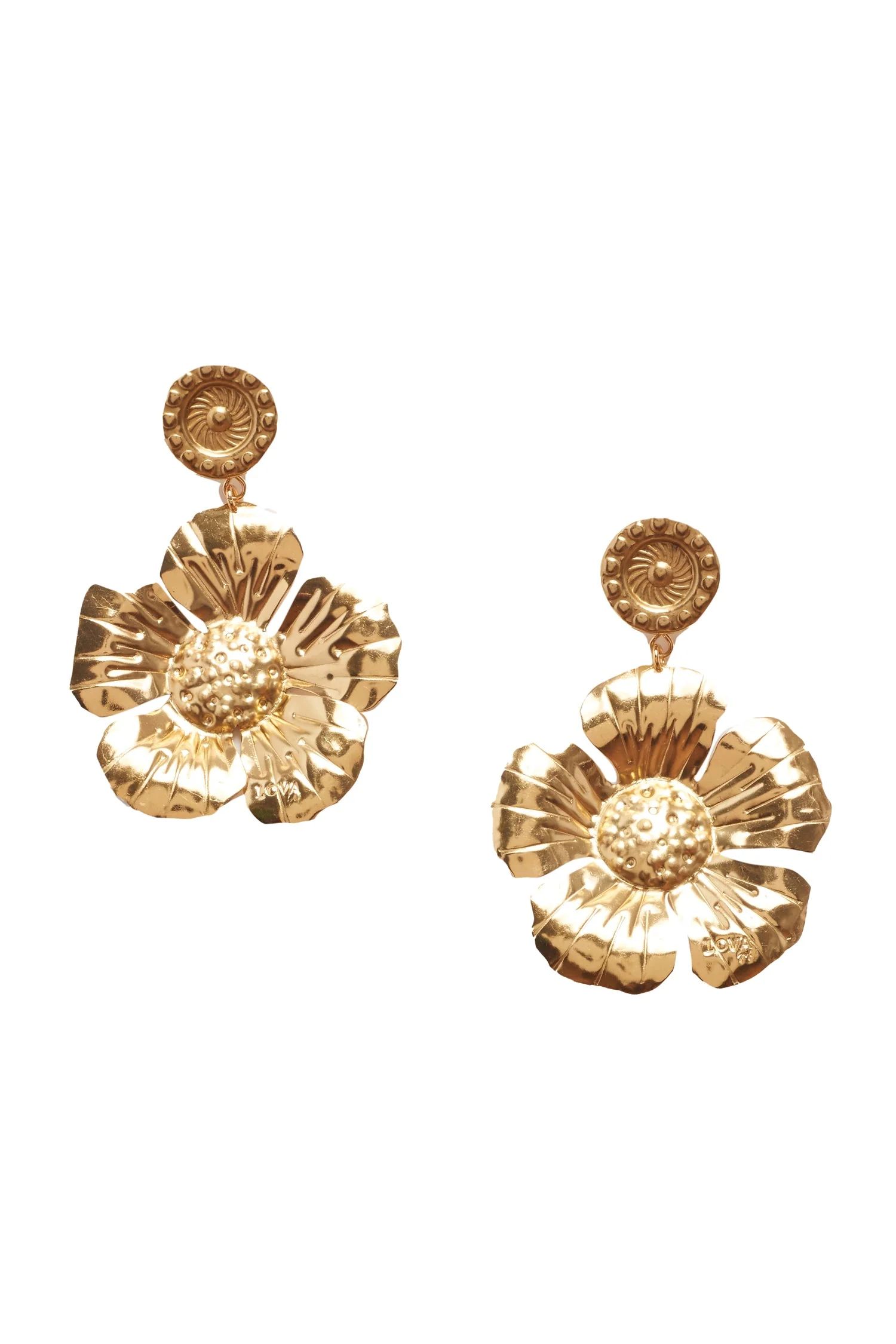 LoveShackFancy x Lova The Flower Gold Earrings | LOVESHACKFANCY