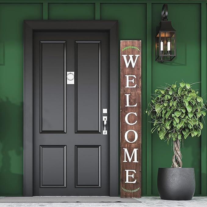 OsFine Welcome Sign for Front Door, 6ft Tall Front Porch Decor, Front Porch Decorations Outdoor, ... | Amazon (US)