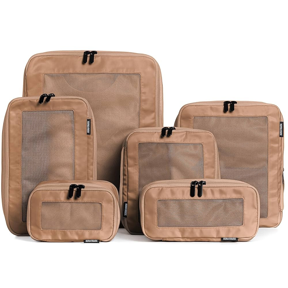 Compression Packing Cubes for Travel - Luggage Organizer Bags - Double Zipper Packing Cubes for S... | Amazon (US)