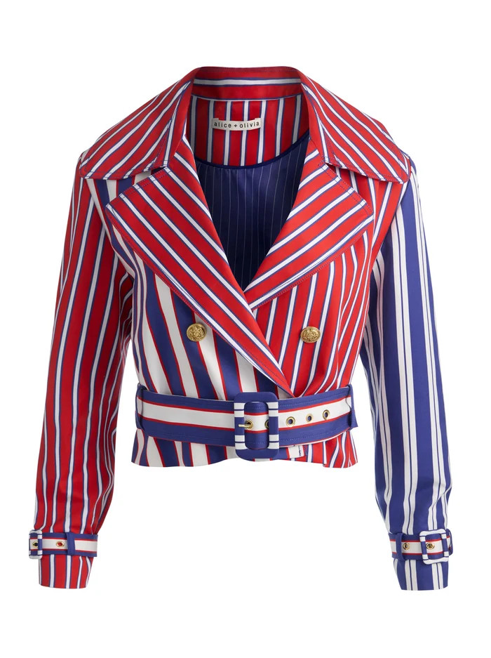 KEITH CROPPED TRENCH | Alice + Olivia