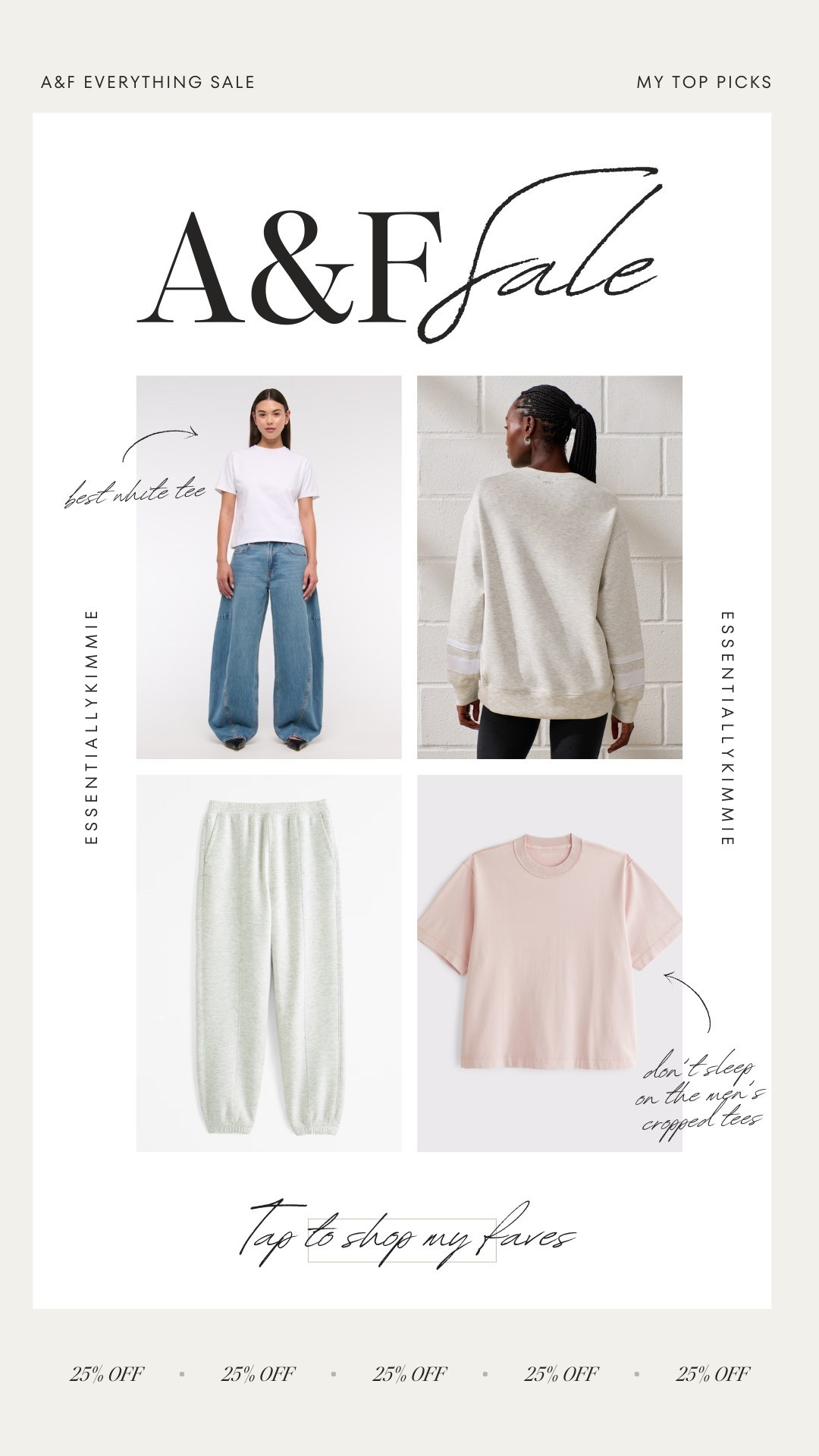 A&F 25% off the entire site — here’s our top picks 🤍 #afsale #abercrombie

#LTKSaleAlert #LTKStyleTip #LTKOver40