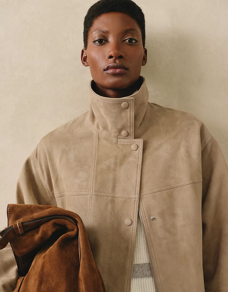 Suede Batwing Jacket | The White Company UK & ROW