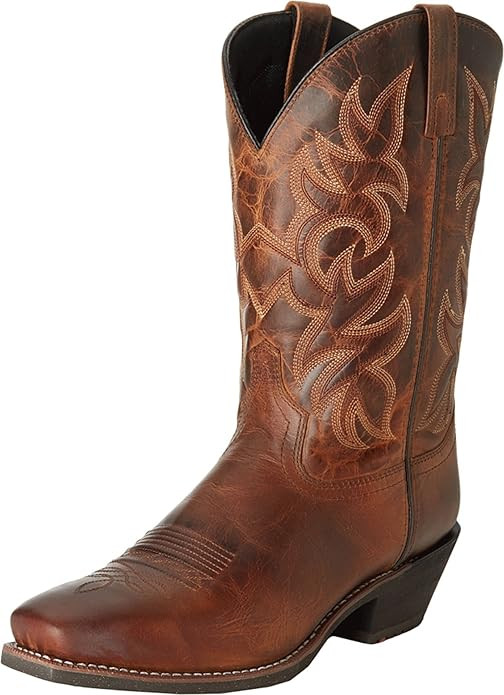 Laredo Mens Breakout Square Toe Pull On Casual Boots Mid Calf - Brown | Amazon (US)