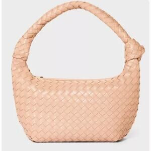 A New Day Beige Woven Slouchy Shoulder Handbag | Poshmark