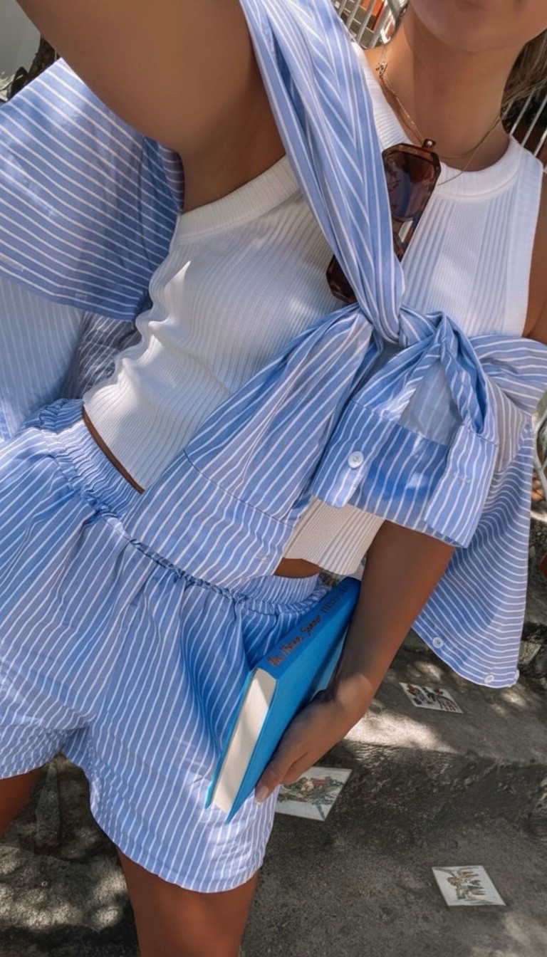 love this affordable little striped amazon set 🤍🌊 wearing size small! perfect for spring break, a swim cover up, or running errands in warm weather! 

#LTKdayinmylife #LTKootd #LTKgrwm