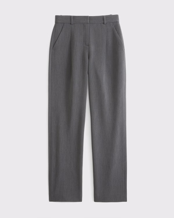 Women's Curve Love A&F Quinn Tailored Straight Pant | Women's Bottoms | Abercrombie.com | Abercrombie & Fitch (US)