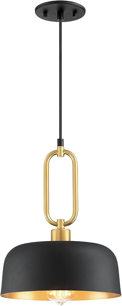 Giiland Industrial Pendant Lighting Fixture, 3-Pack Black Metal Shade Hanging Light for Kitchen I... | Amazon (US)