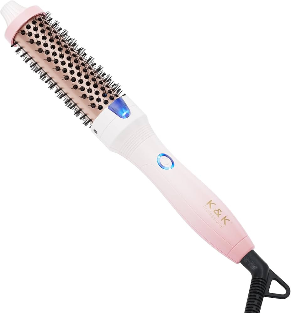K&K 1.25 Inch Curling Iron Brush Ceramic Tourmaline Ionic Hair Curler Hot Brush Create Loose & Vo... | Amazon (US)