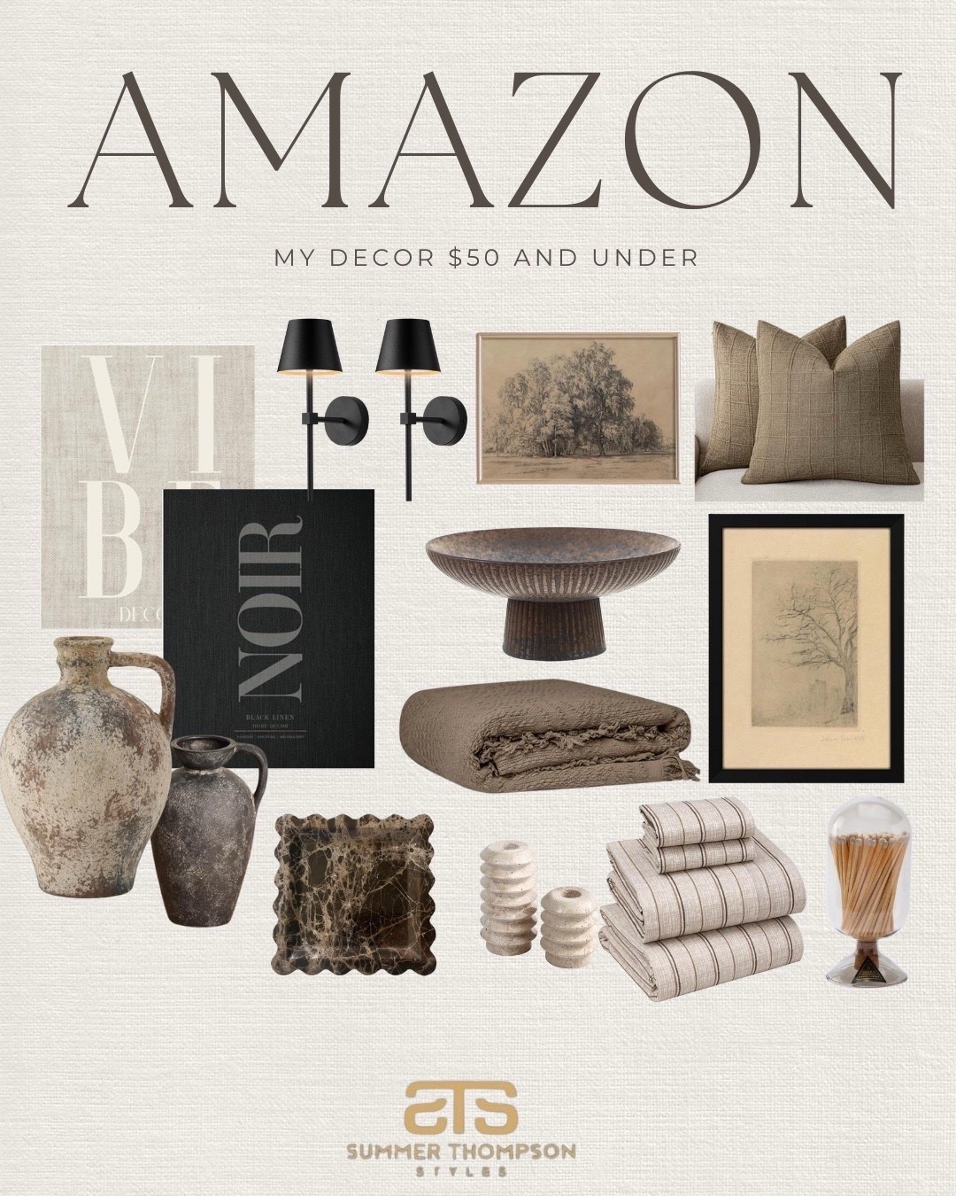 Beautiful decor, all $50 and under 🤍 These Amazon finds are simple, timeless pieces that add warmth and character to your home — without overspending.

#amazonhomefinds
#amazonhomedecor
#affordablehomedecor
#budgetfriendlydecor
#neutralhomeaesthetic
#cozyhomestyle
#modernrusticdecor
#homedecoronabudget
#amazonfavorites
#timelesshomedecor



#LTKHome #LTKFindsUnder100 #LTKFindsUnder50