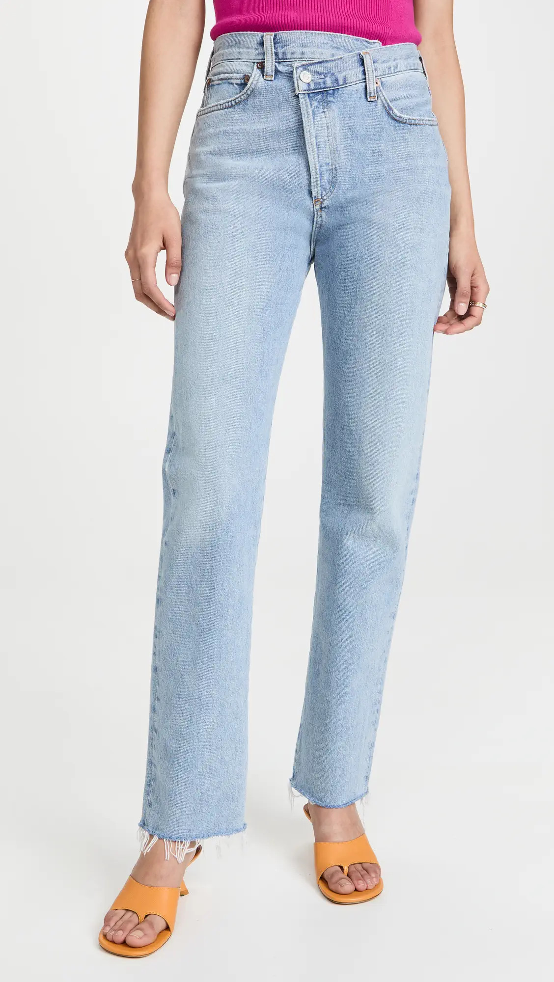 AGOLDE Crisscross Straight Legged Jeans | Shopbop | Shopbop