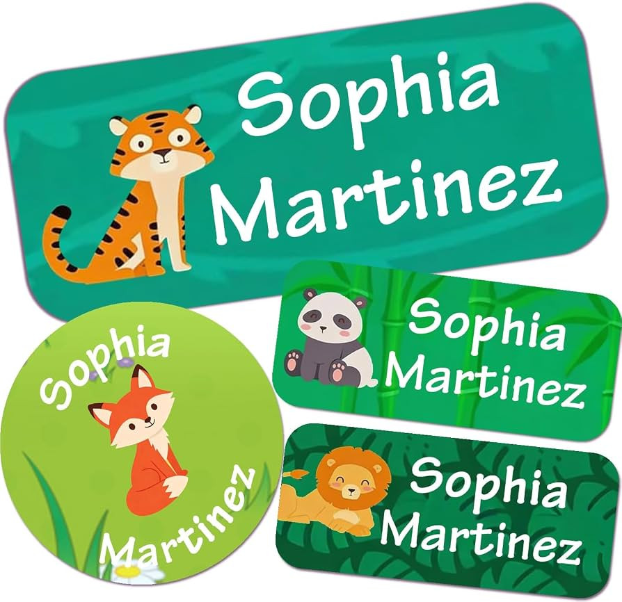 Name Labels - Personalized Cartoon Name Stickers for Daycare, School Supplies & More (160 Labels)... | Amazon (CA)